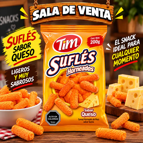 Sufles sabor queso 200gm