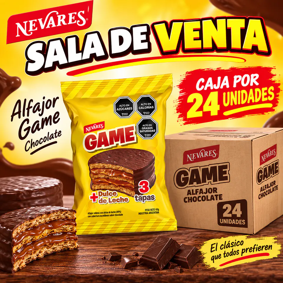 Alfajor game chocolate x24 1