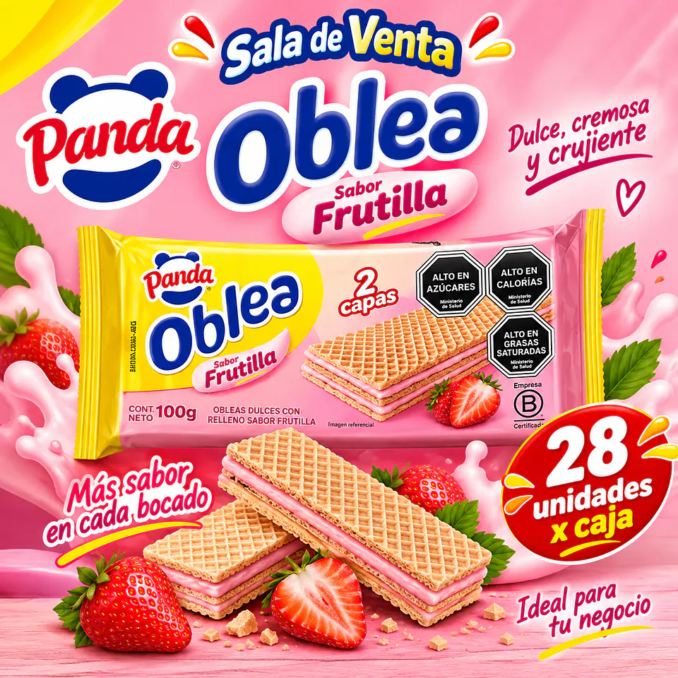 Caja oblea frutilla x28 unid 1