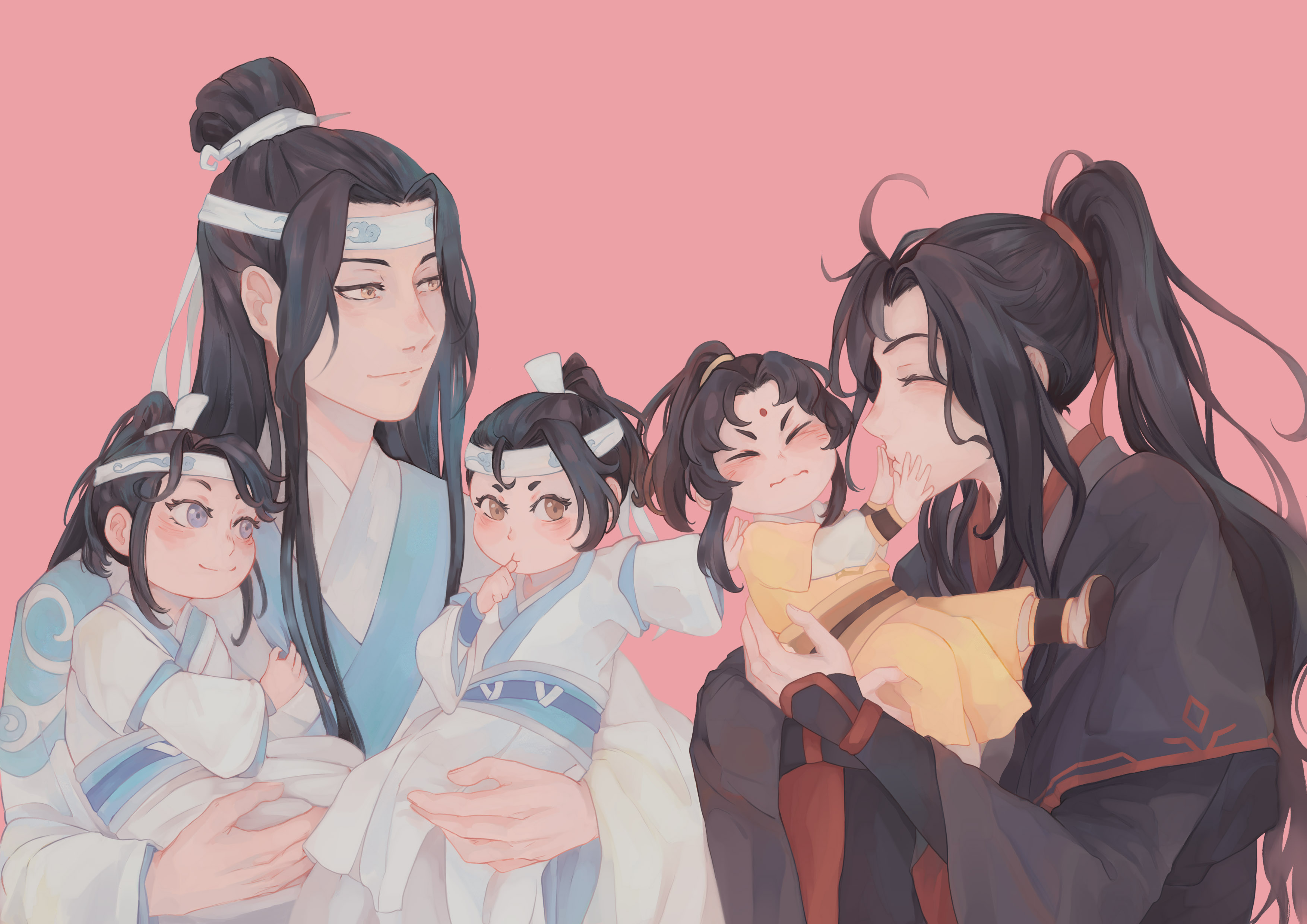 Wangxian and their kids - print // Mo Dao Zu Shi