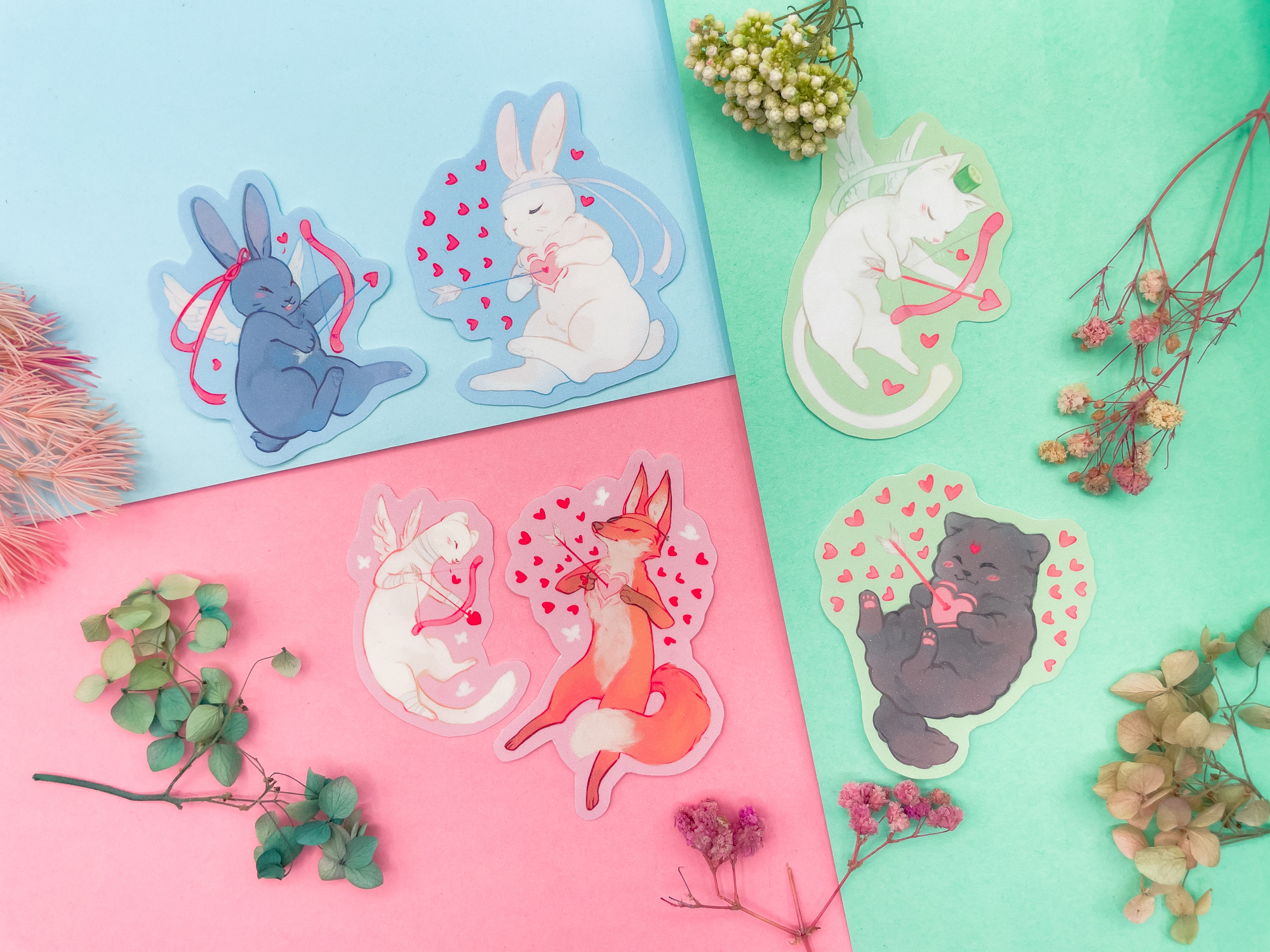 Danmei Animal Cupid Stickers