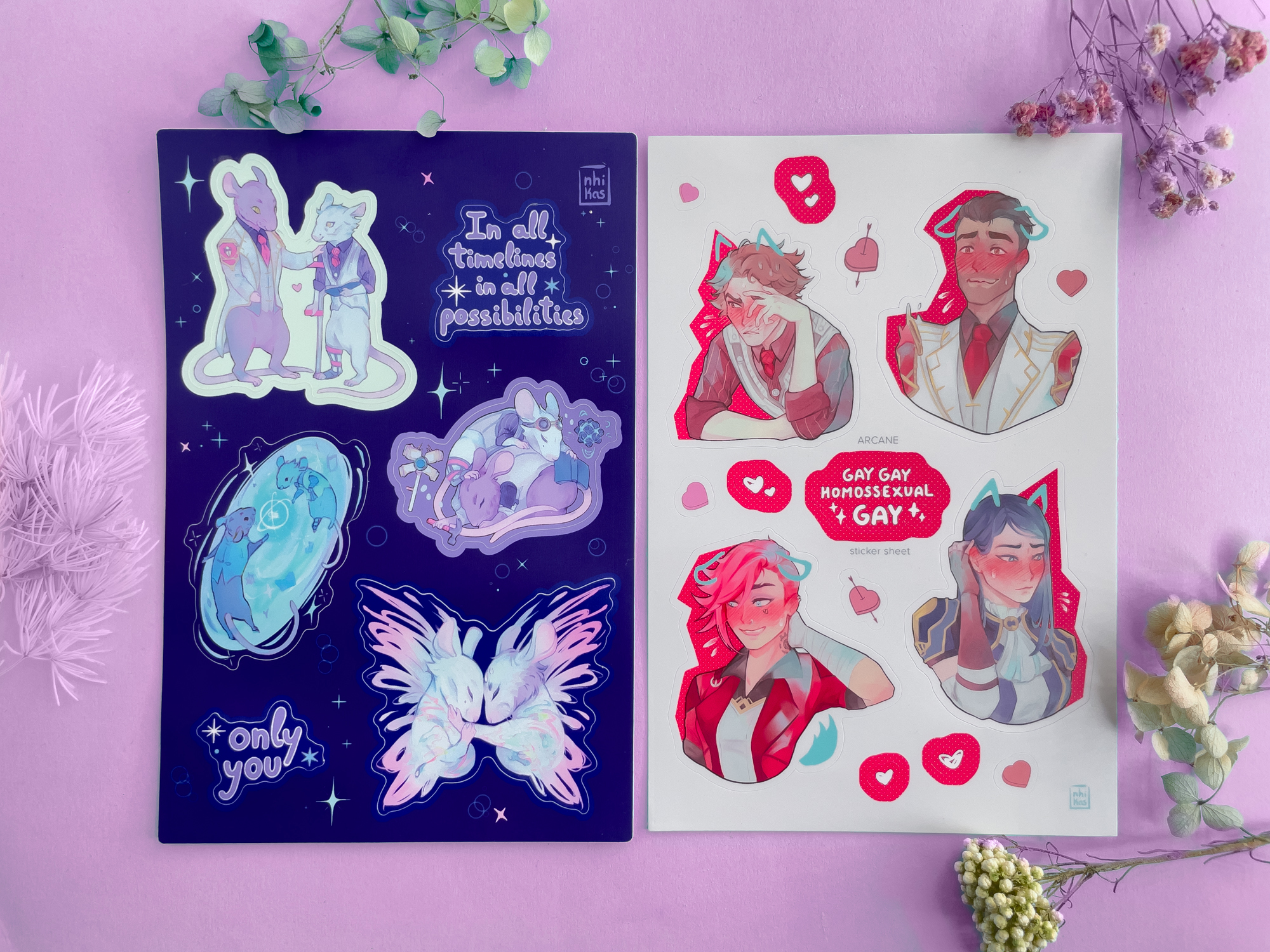 Arcane sticker sheets // jayvik // caitvi