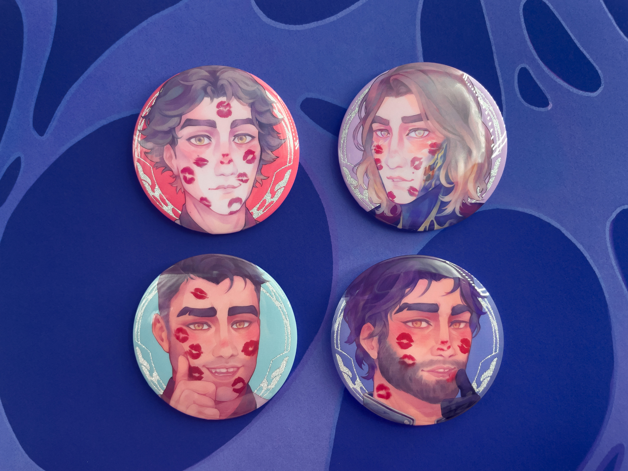 Arcane Kisses button pins 5