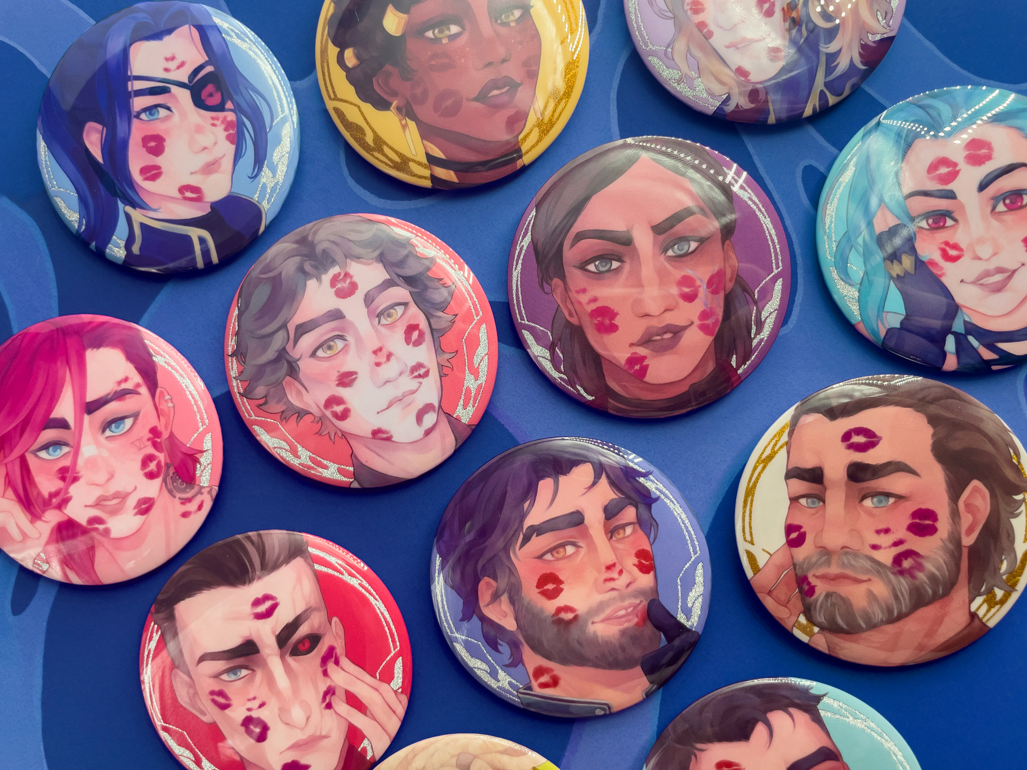 Arcane Kisses button pins