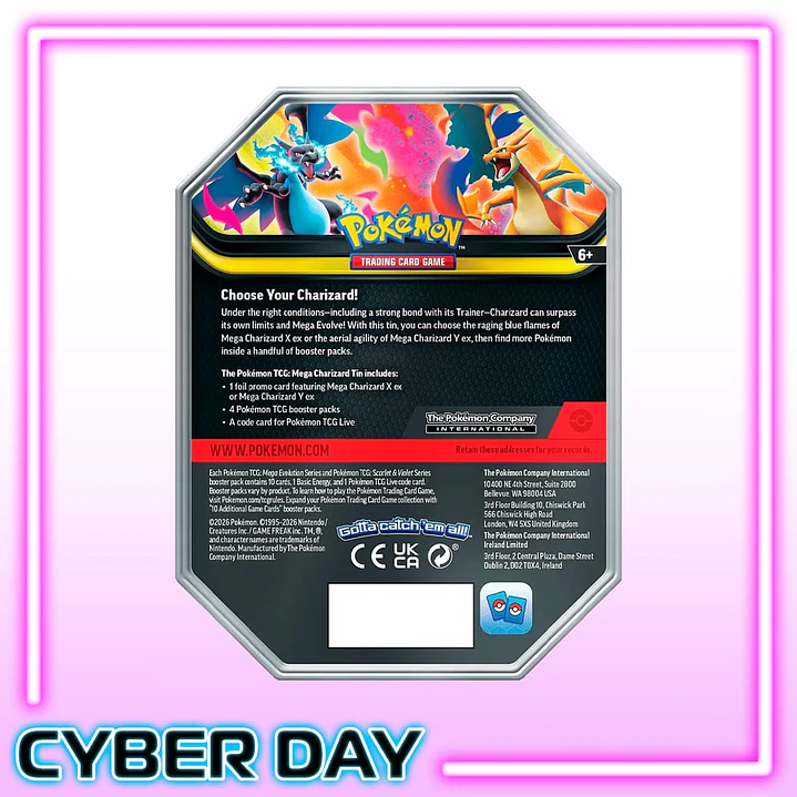 PACK 2 TIN MEGA CHARIZARD X e Y INLGES 2