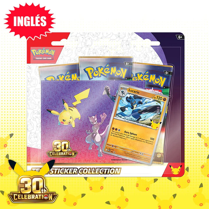 TECH STICKER COLLECTION Lucario 30th Celebration INGLES [PREVENTA-16/09] 1