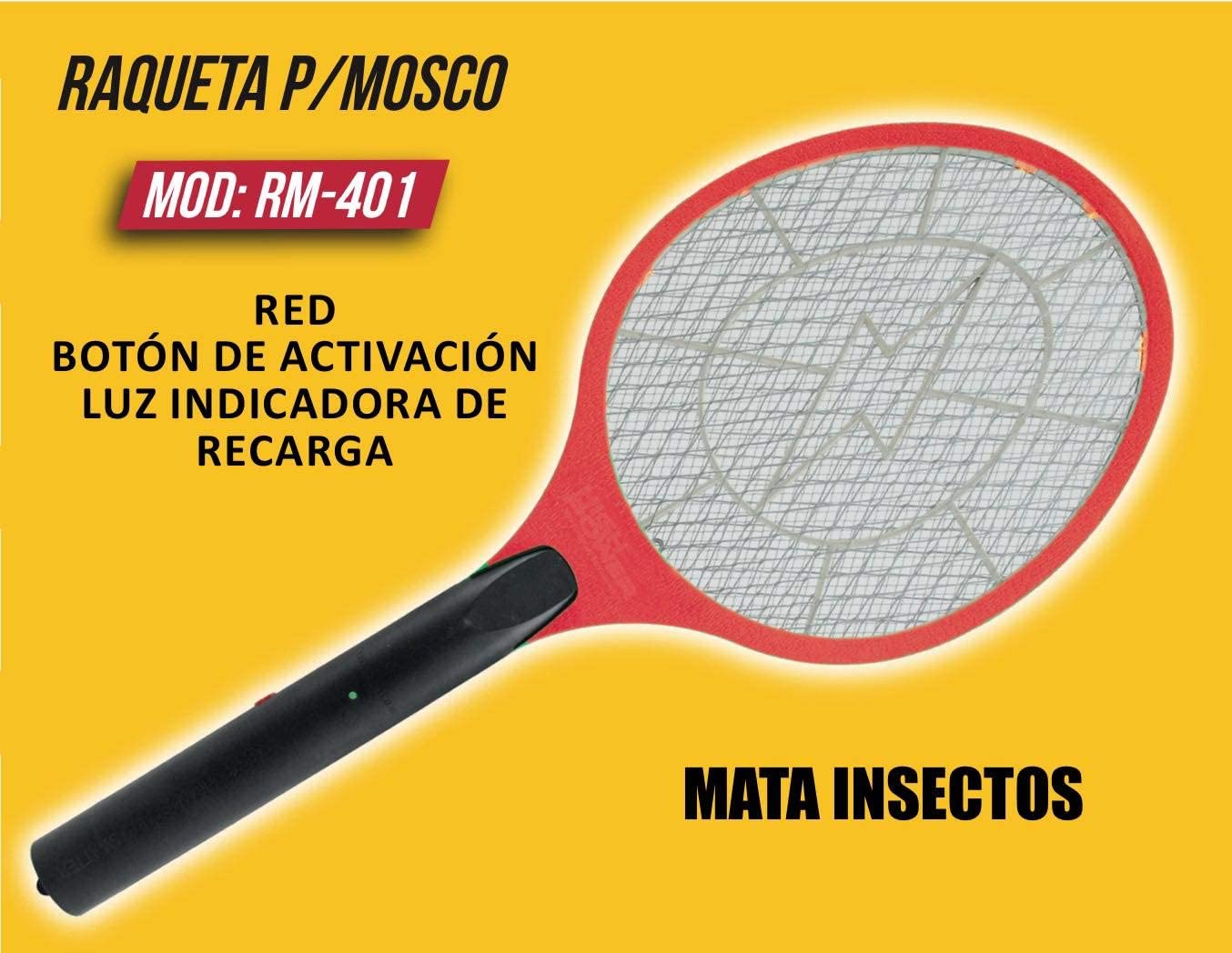 Raqueta eléctrica para matar insectos (moscos, mosquitos, etc.) con clavija para recargar usb 2