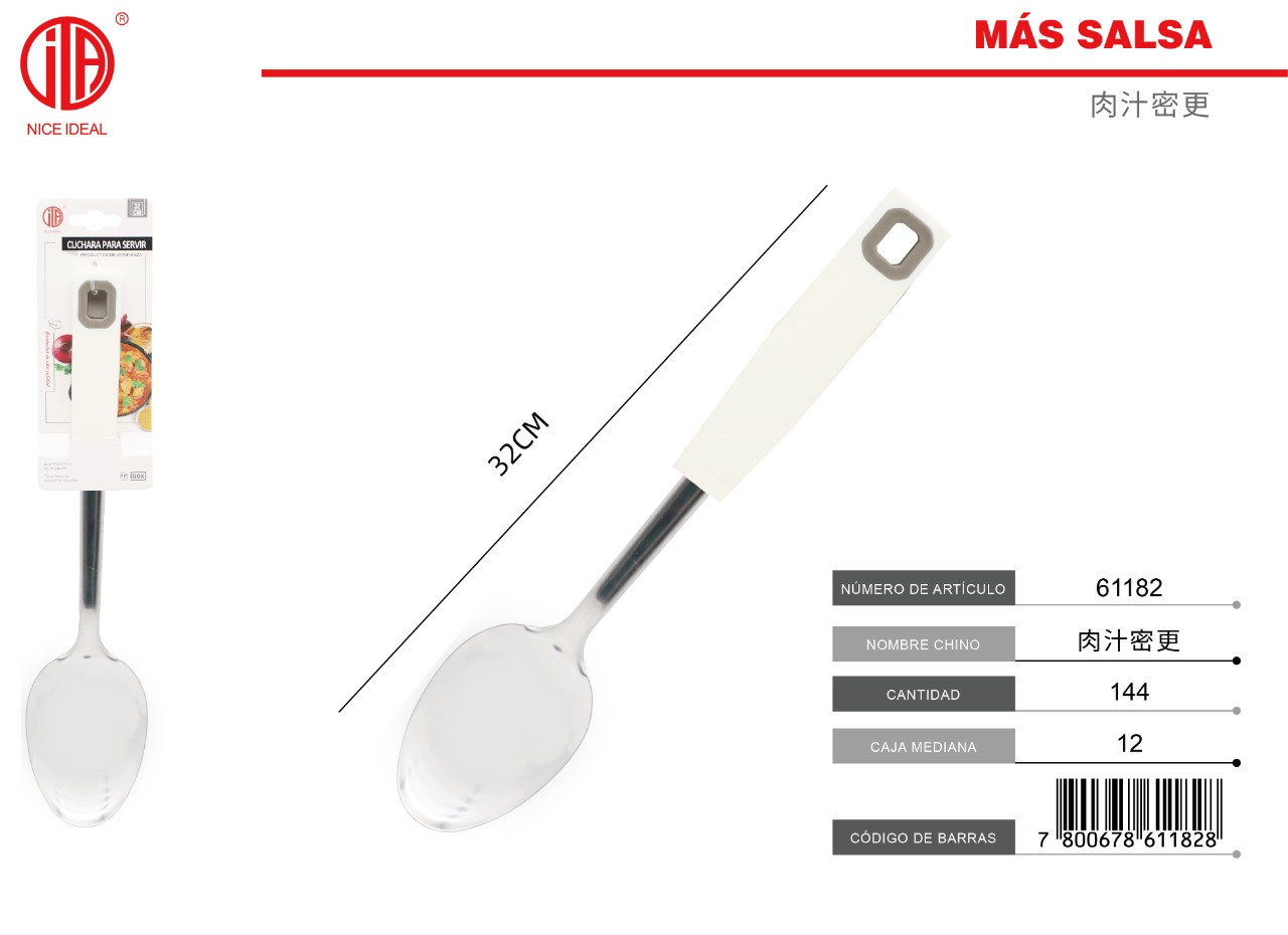 D0032 Cucharas De Acero Inoxidable Con Mango Ergonómico y Cómodo 1