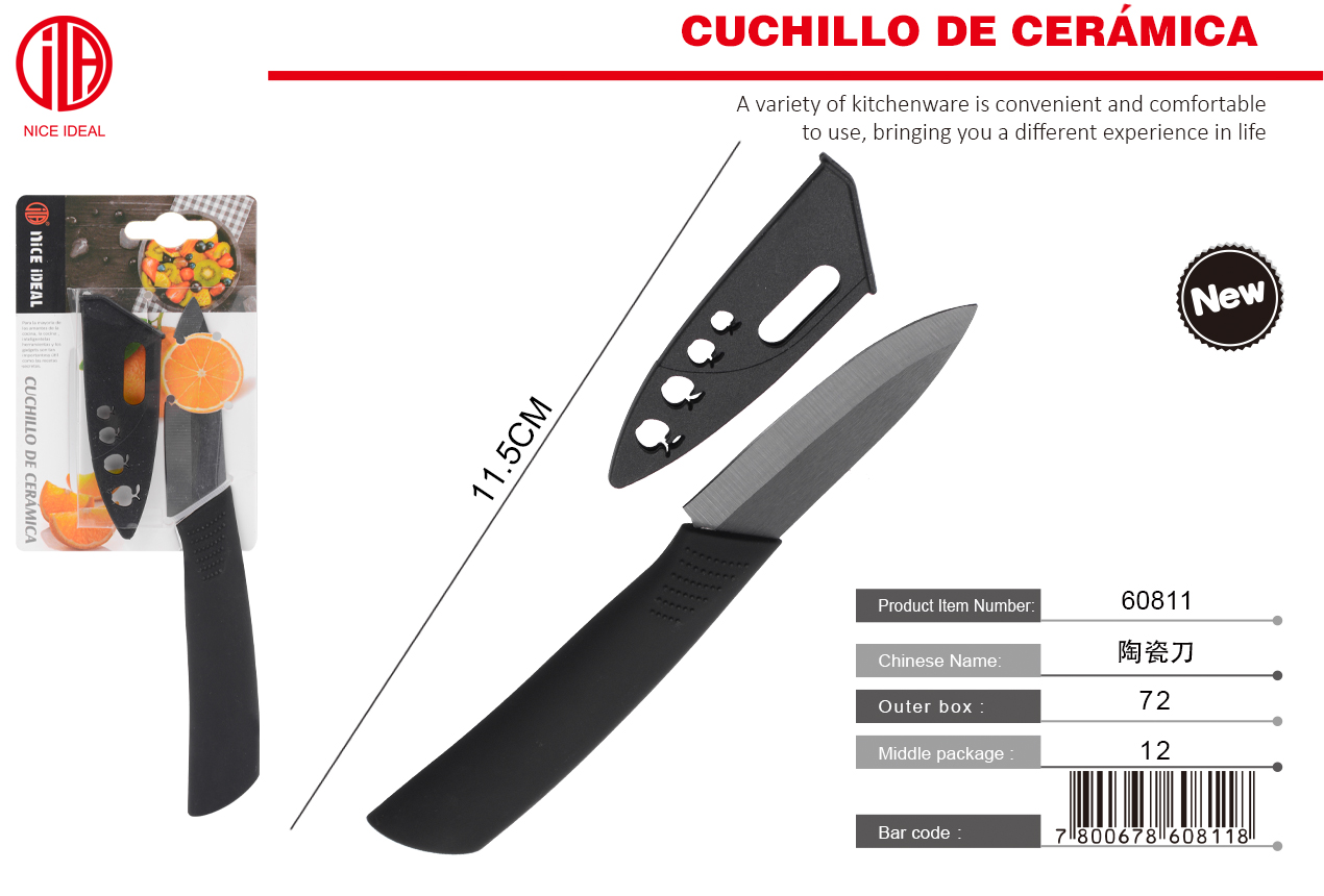 Cuchillo de pelado de fruta, accesorio de cerámica 11.5cm 1