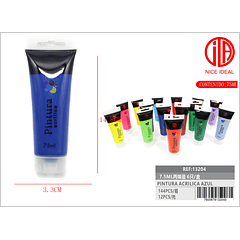 6 pintura acrílica 75ml (Azul)