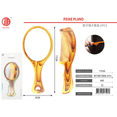 PEINE PARA CABELLO CON ESPEJO  17 CM  2 PCS