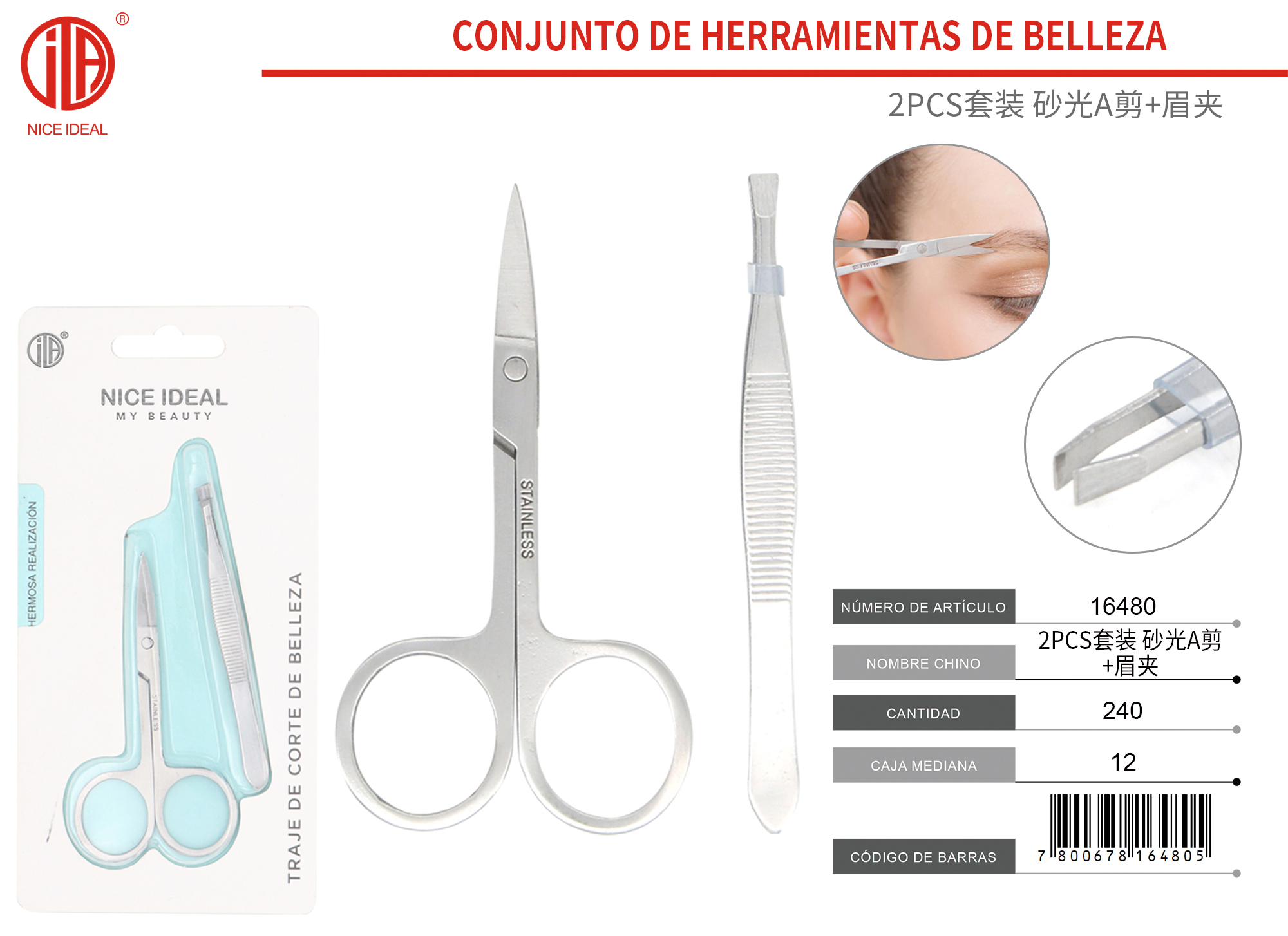 HERRAMIENTAS DE BELLEZA, TIJERAS Y PINZA 1