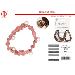 ANILLO DE CABELLO CON PERLAS 2PCS