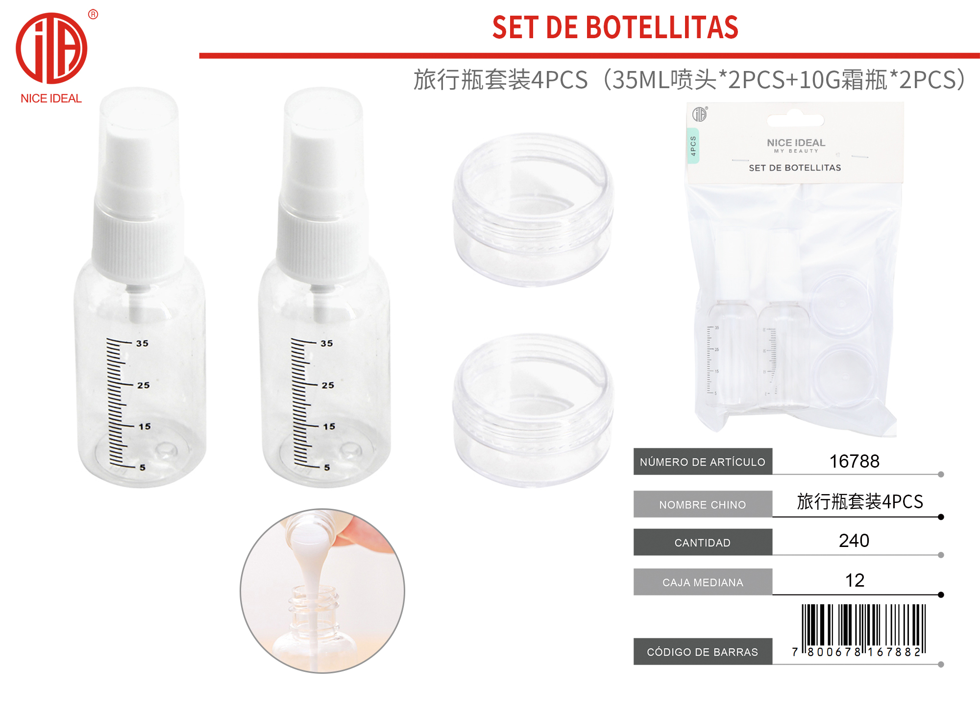 SET DE BOTELLAS 35 ML  1