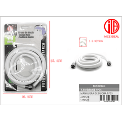 MANGUERA DE DUCHA COLOR BLANCO 1.8 METROS 1PC