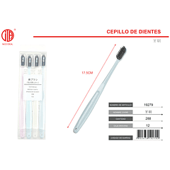 CEPILLO DE DIENTES 17.5CM 4PCS