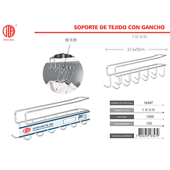 SOPORTE DE TEJIDO CON 12 GANCHOS 1PCS