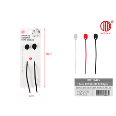 BRIDAS DE SILICONA PARA CABLES 13Cm 2PCS