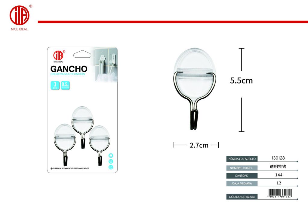 Gancho transparente 3PCS 1