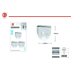 Gancho transparente 3PCS