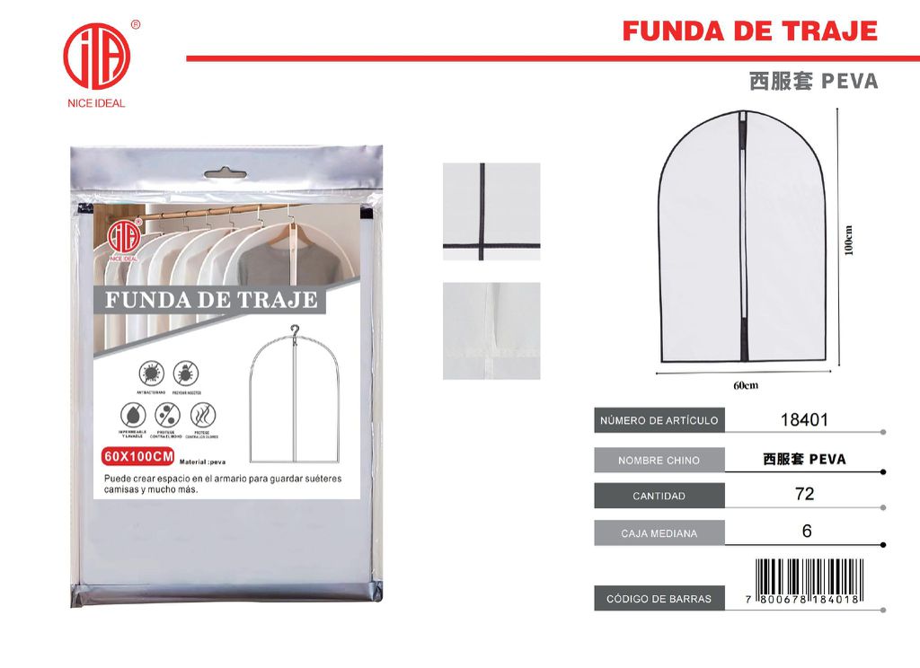 60*100 CM funda de traje 50G 1