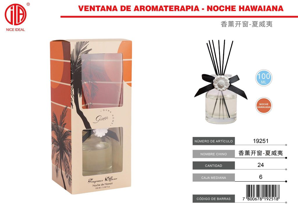 Ventana de Aromaterapia 100ML-Noche Hawaiana 1