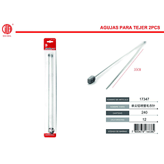 35CM 2,0mm aguja de suéter rociada de plástico de aluminio de una sola punta color natural