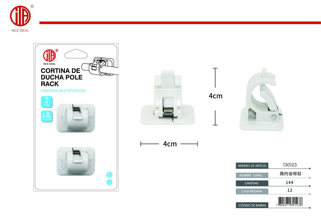 Colgador de cortina de ducha 2PCS 1