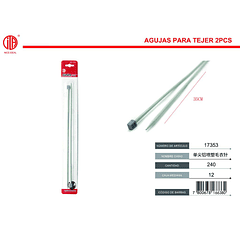 35CM 5,0mm aguja de suéter rociada de plástico de aluminio de una sola punta color natural