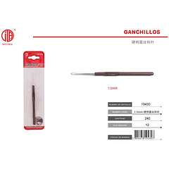 Ganchillo encaje crochet encaje mango duro 1.0mm