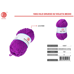 100g lana gruesa 52 morado medio