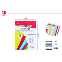 50 hojas de papel de colores