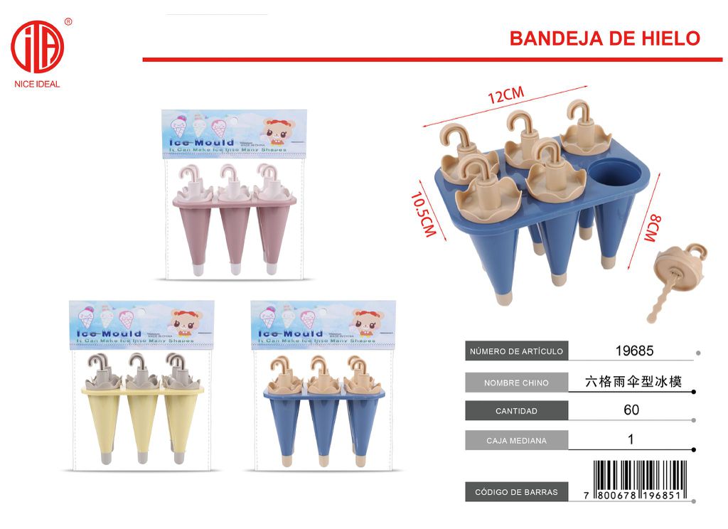 molde de hielo paraguas de seis rejillas molde de hielo 1
