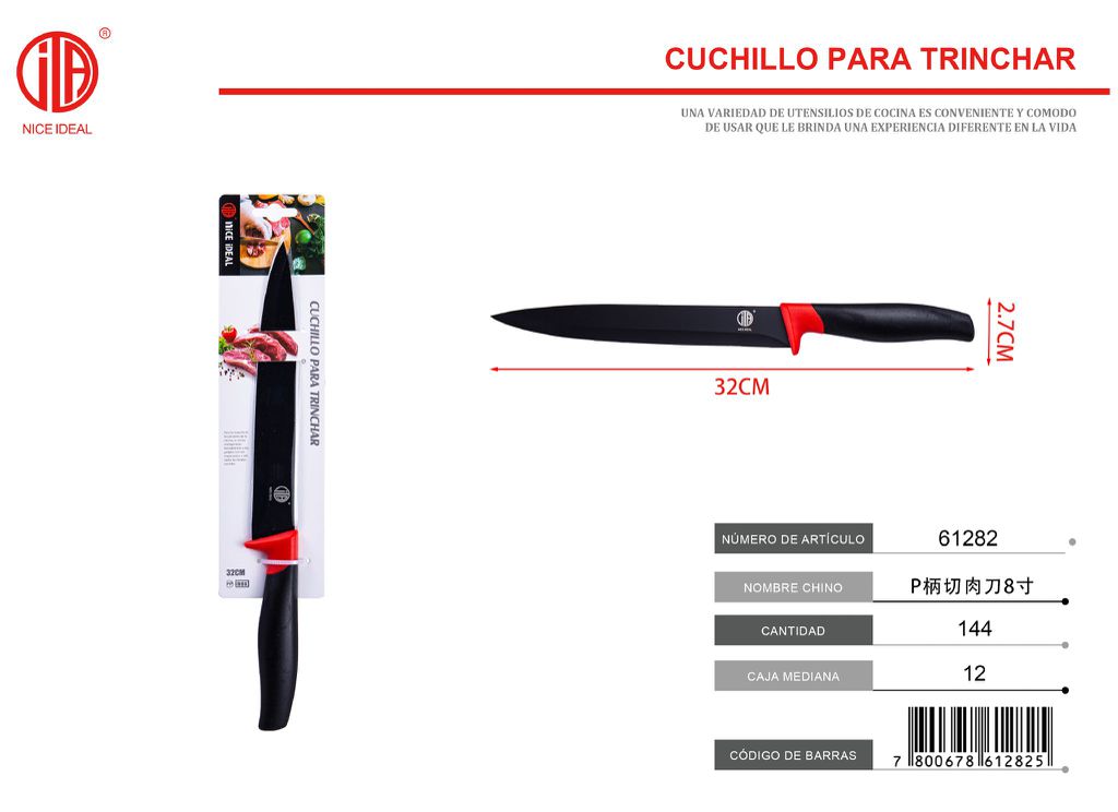 Cuchillo para carne mango blanco 10pulg