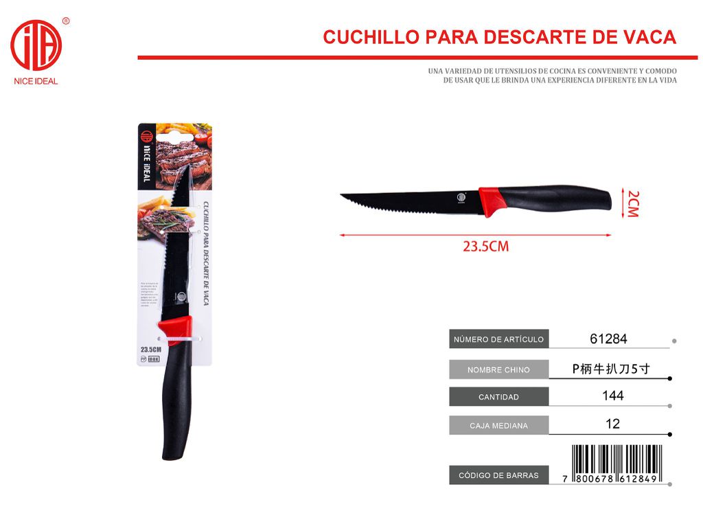 Cuchillo para bistec con mango en P de 5 pulgadas 1