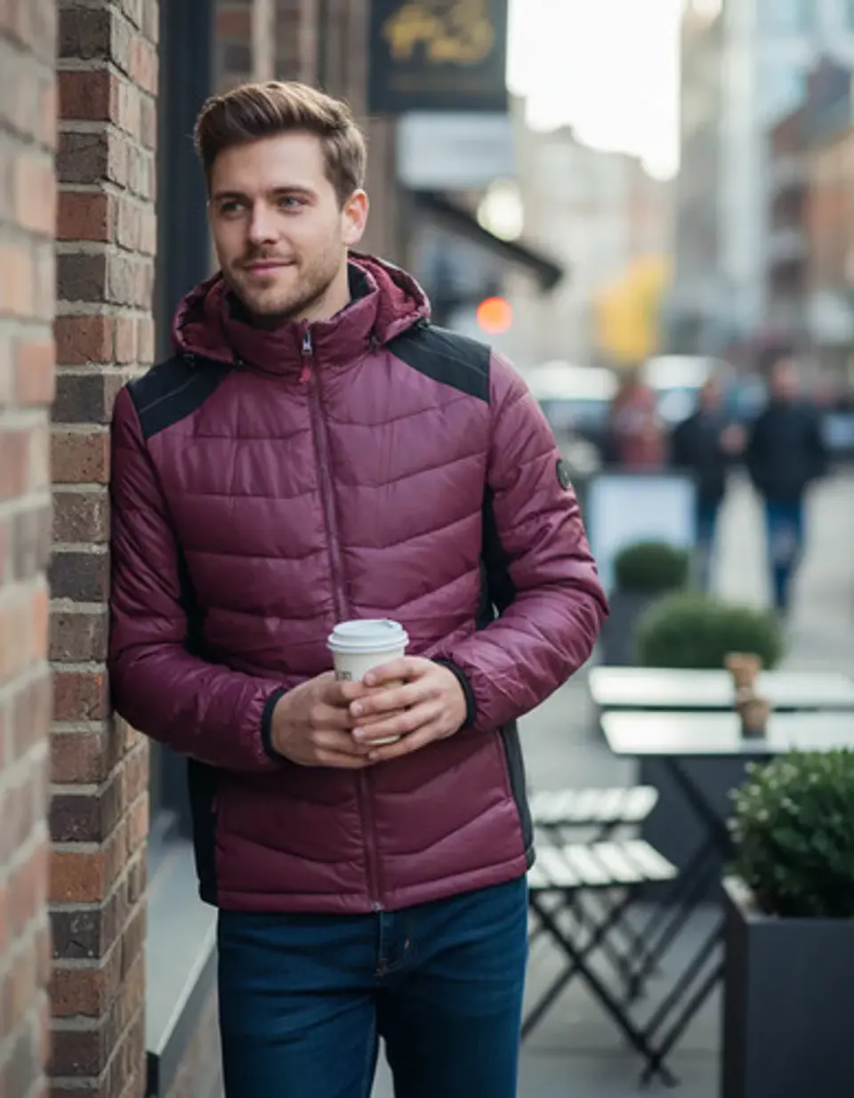 Chaqueta Hombre Engomada Con Chiporro 16