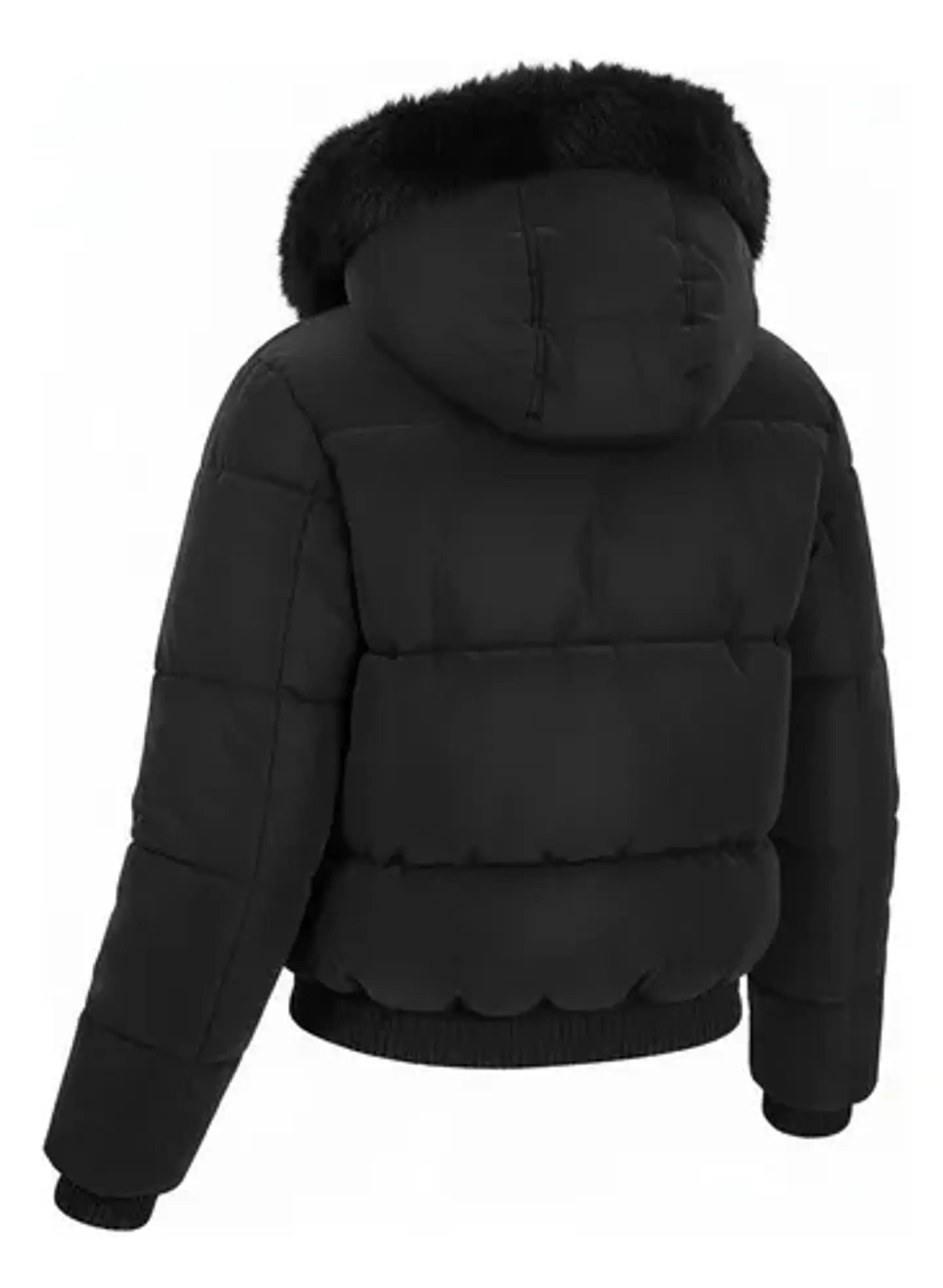 Chaqueta Puffa De Mujer Impermeable Con Piel 5