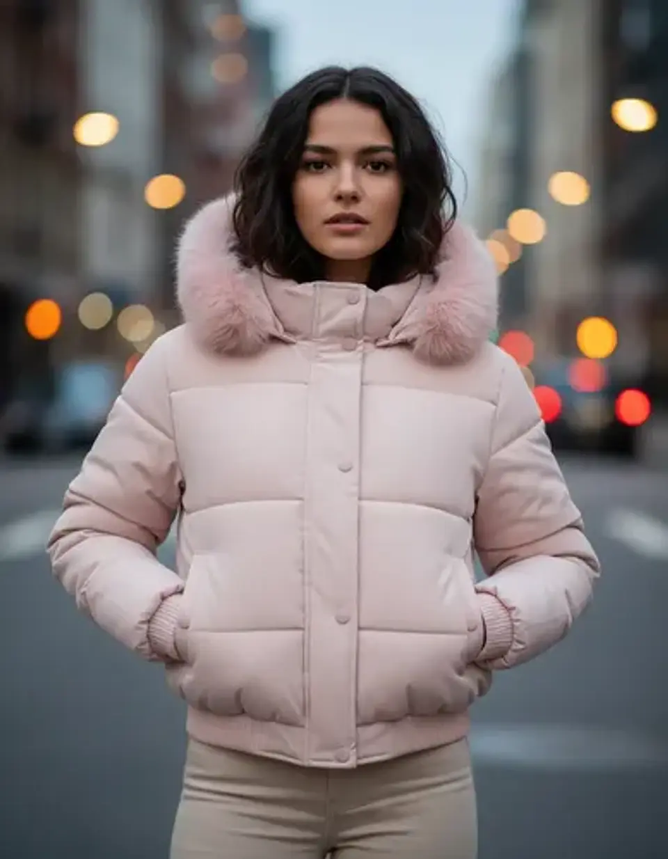 Chaqueta Puffa De Mujer Impermeable Con Piel 3