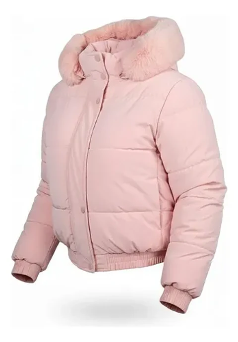 Chaqueta Puffa De Mujer Impermeable Con Piel