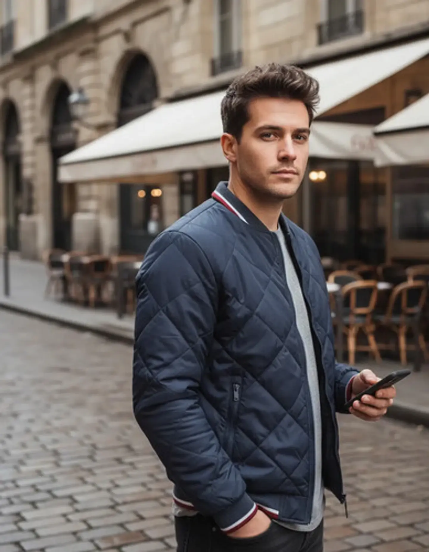 Chaqueta Bomber Térmico Hombre Tallas Completas 9