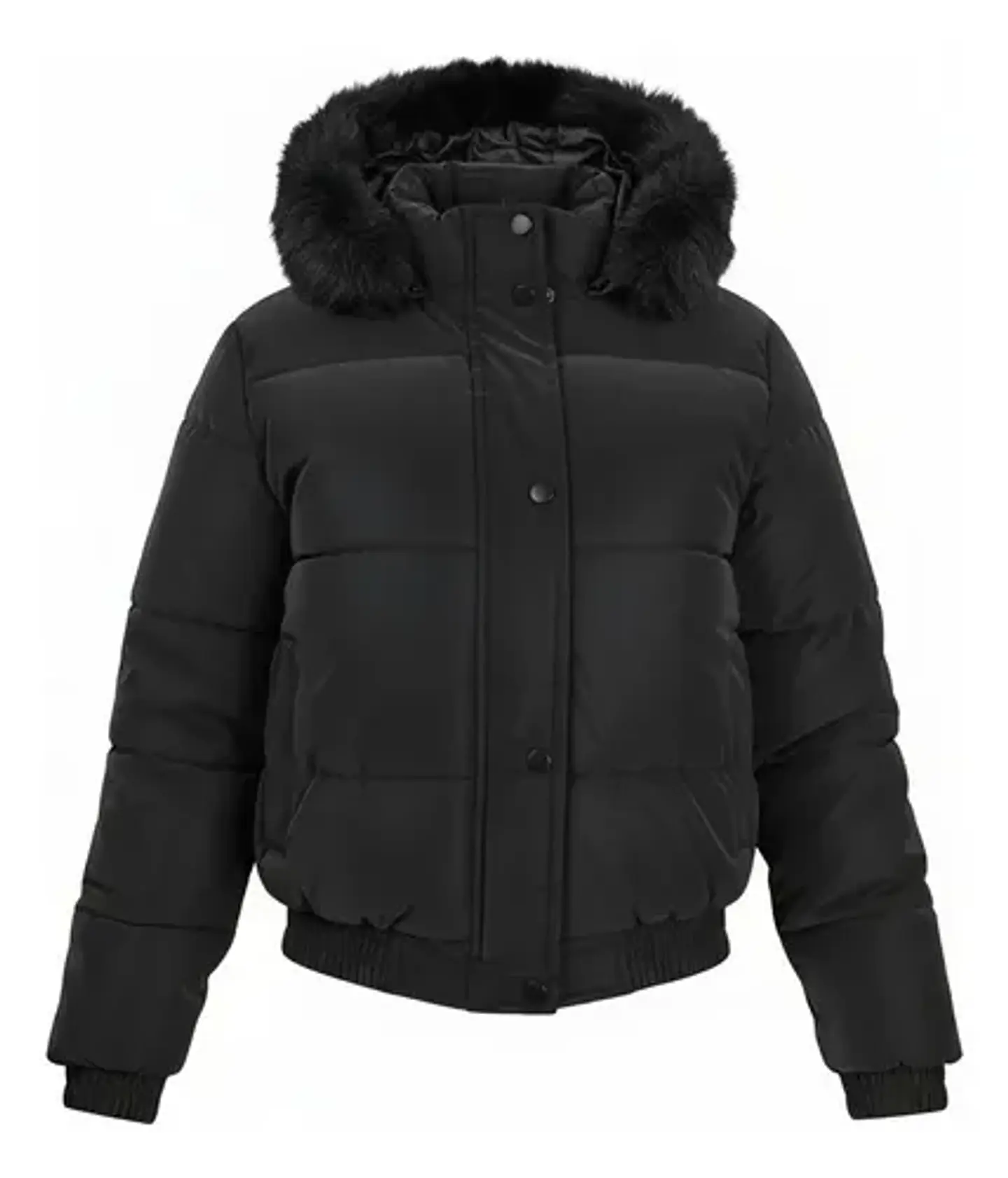 Chaqueta Puffa De Mujer Impermeable Con Piel 3