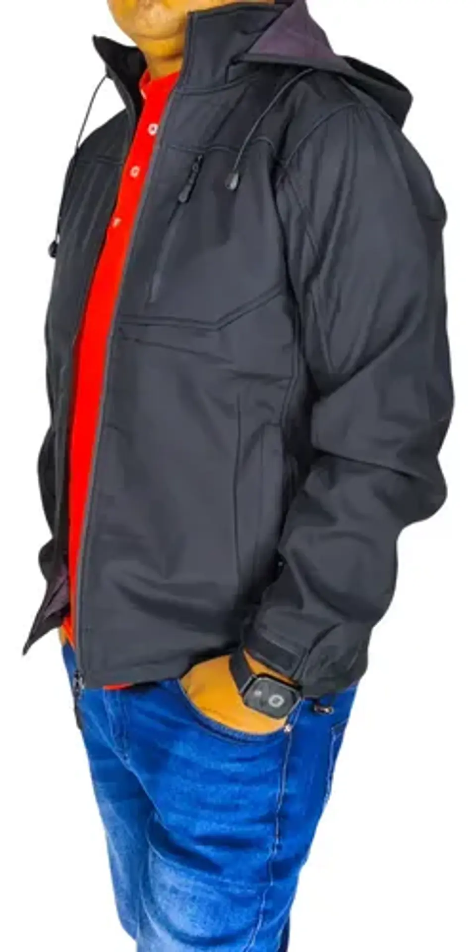 Chaqueta Softshell Hombre Con Micro Polar Gorro Desmontable 14