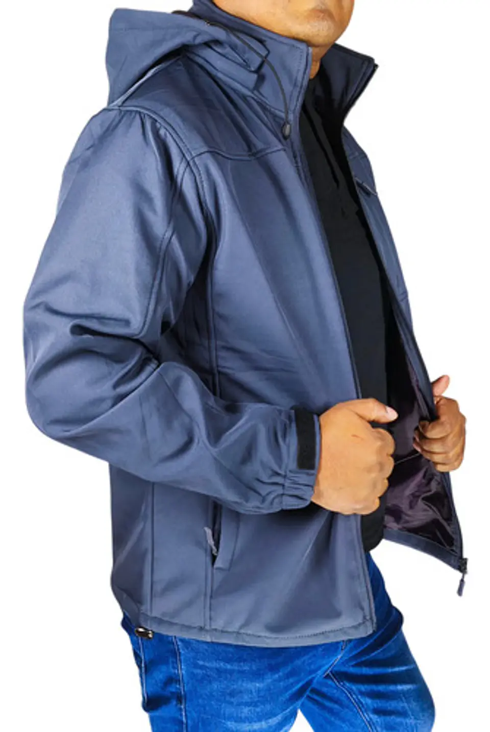 Chaqueta Softshell Hombre Con Micro Polar Gorro Desmontable 18