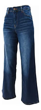 Jeans Mujer Palazzo O Wide Leg Tiro Alto Elasticado - Miniatura 6