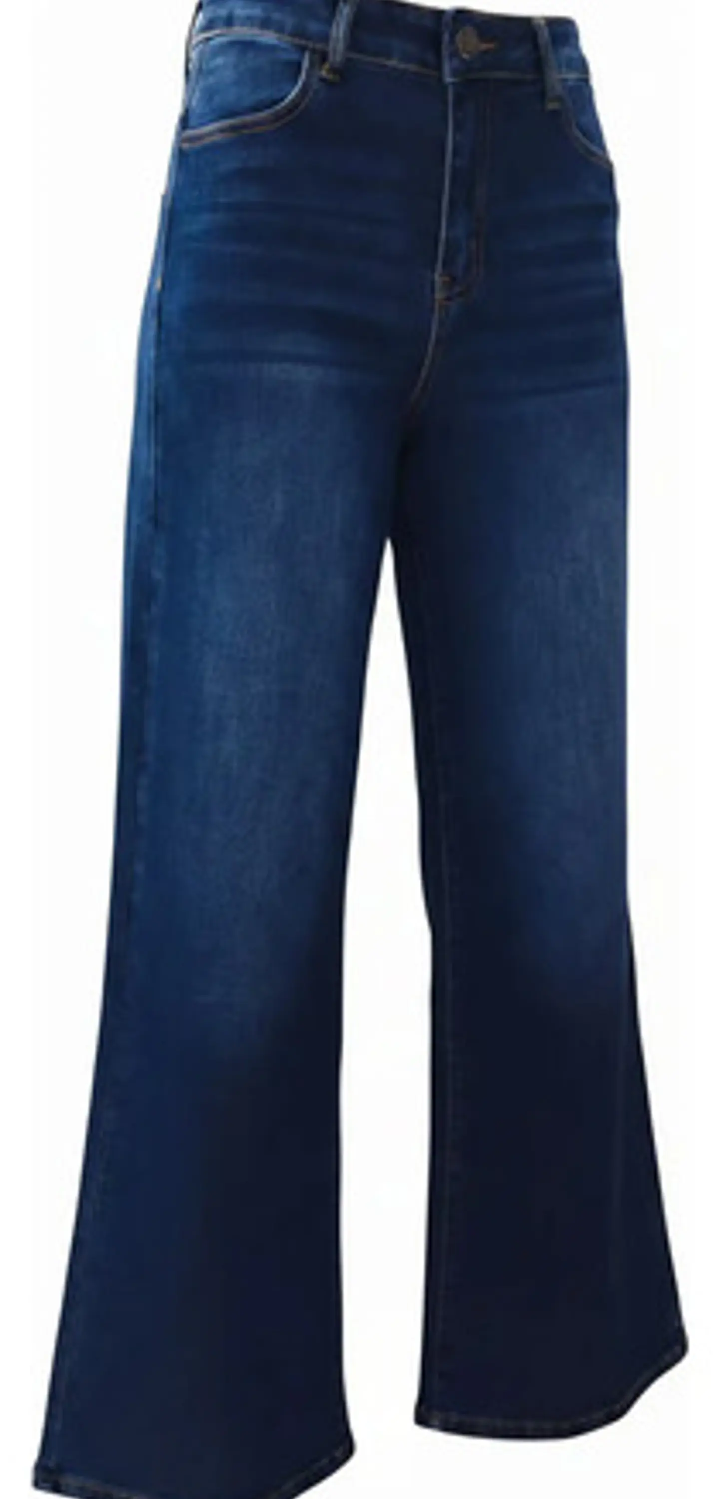 Jeans Mujer Palazzo O Wide Leg Tiro Alto Elasticado 4