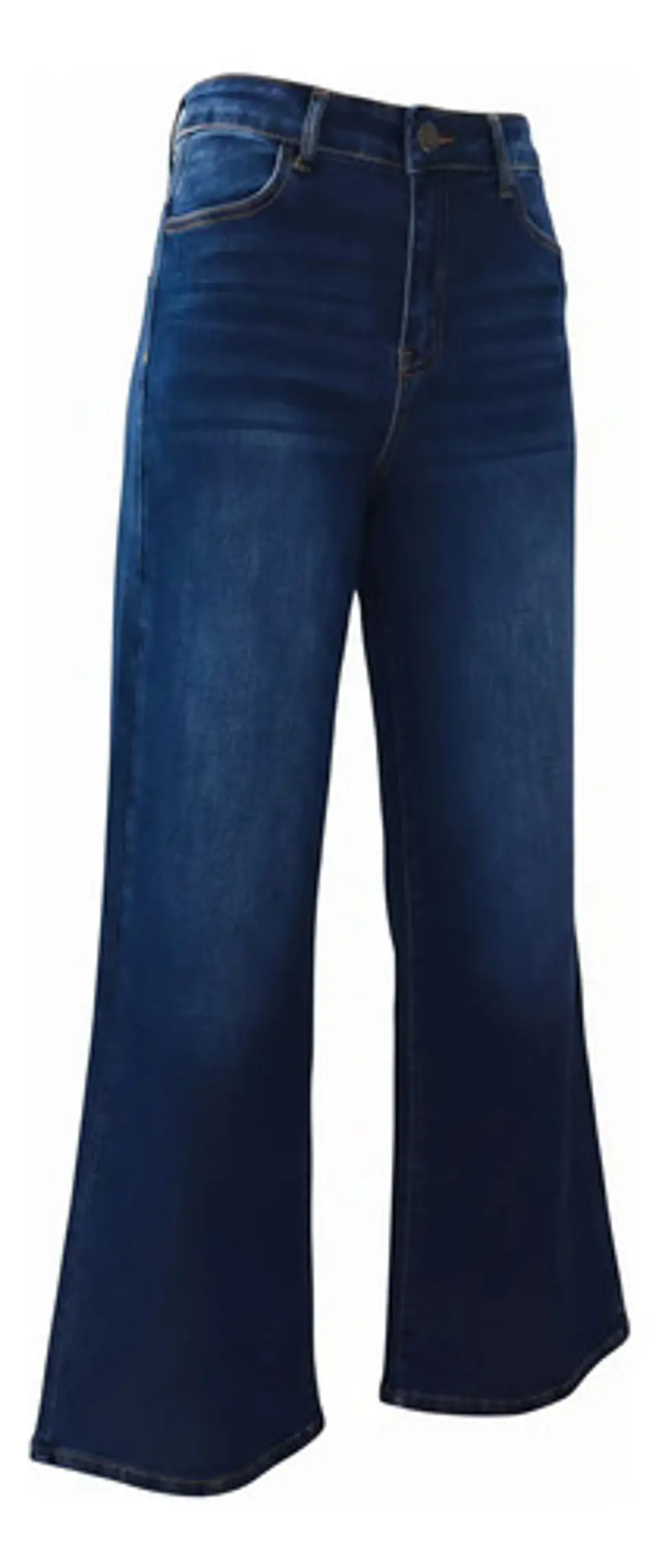 Jeans Mujer Palazzo O Wide Leg Tiro Alto Elasticado 4