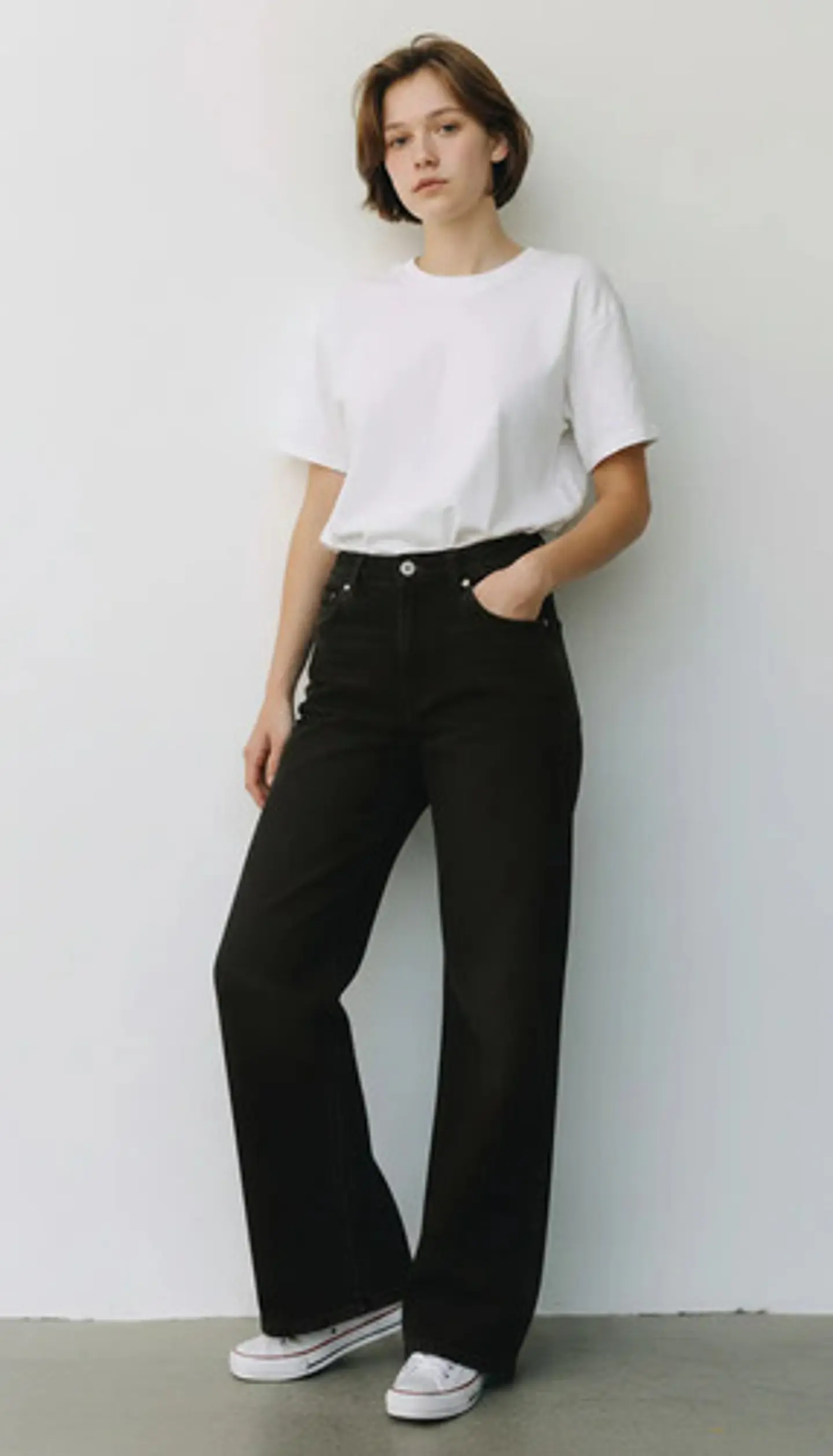 Jeans Mujer Palazzo O Wide Leg Tiro Alto Elasticado 4