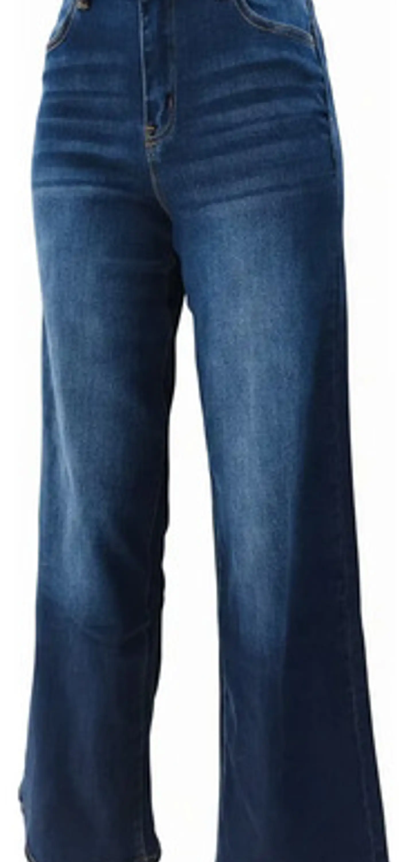 Jeans Mujer Palazzo O Wide Leg Tiro Alto Elasticado 6