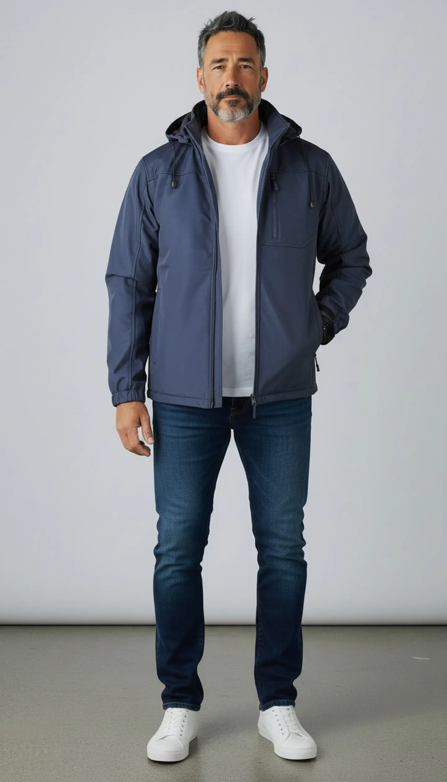 Chaqueta Softshell Hombre Con Micro Polar Gorro Desmontable 1
