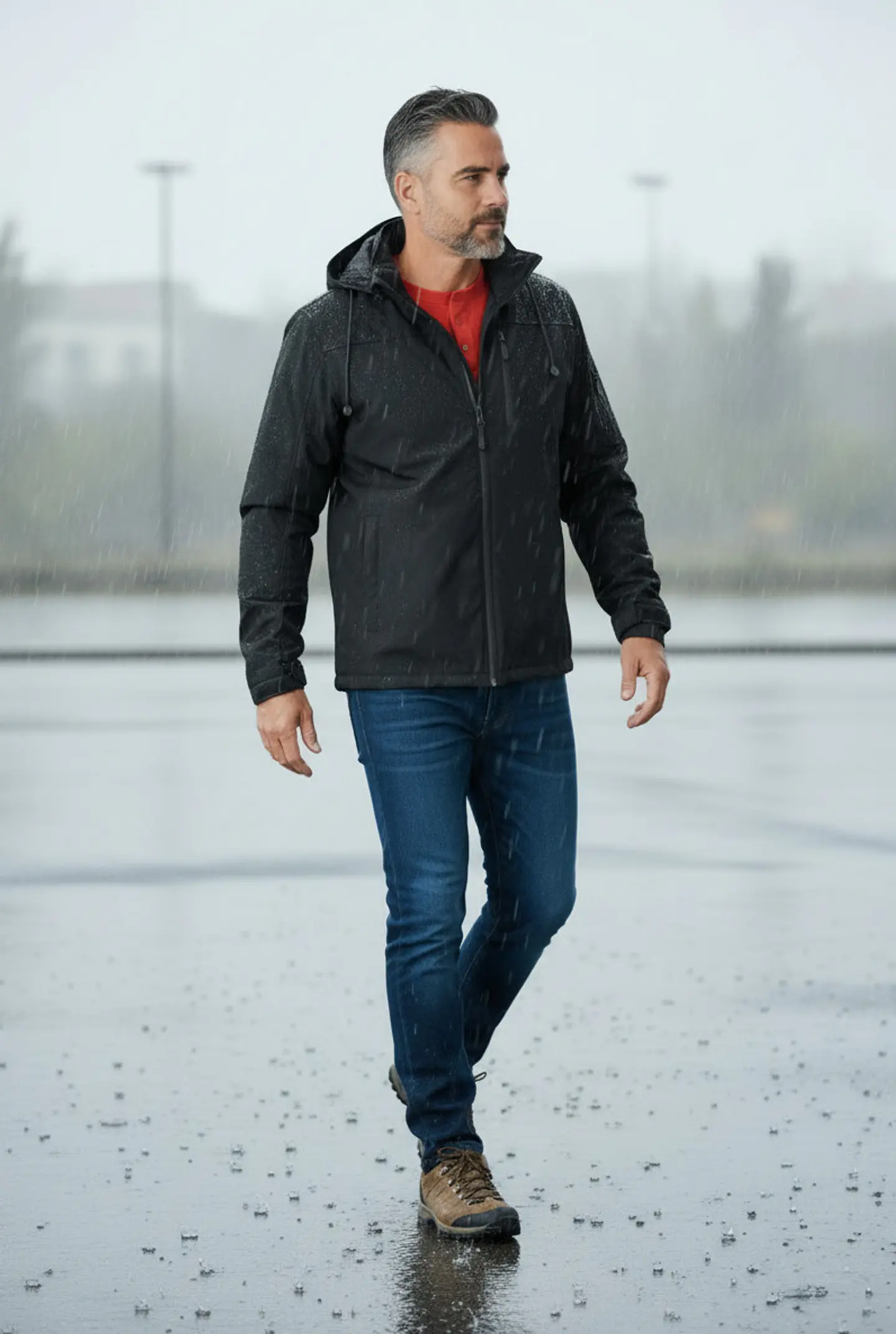 Chaqueta Softshell Hombre Con Micro Polar Gorro Desmontable 6